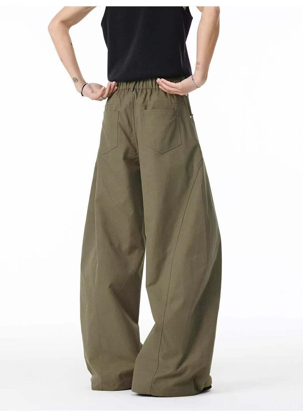 Unisex Vintage Loose Straight-Leg Pants – Summer Solid White Casual Trousers, Streetwear Minimalist Style