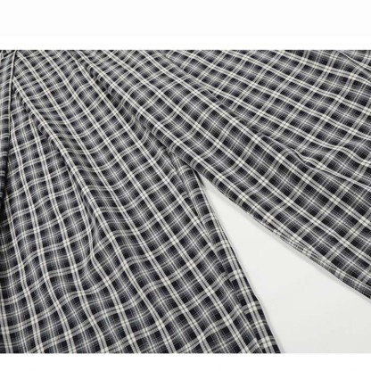 Unisex Pleated Checkered Wide-Leg Pants – Minimalist Retro Loose Trousers, Gender-Neutral Design for Stylish Everyday Wear