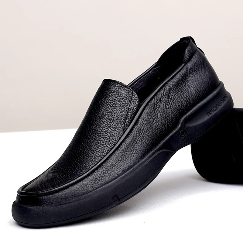 Men's Cowhide Leather Loafers, Breathable & Slip-Resistant Business Casual Loafers, Slip-On Leather Dress Shoes, Moccasin Driving Shoes, Comfort and Versatile for Driving & Travel