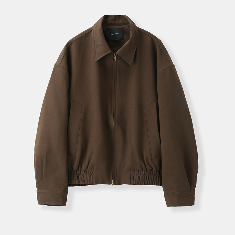 New Men's Vintage Bomber Jacket, Classic American Style Inspired Stand Collar Zip Up Coat, Casual Workwear Inspired Fall Outerwear