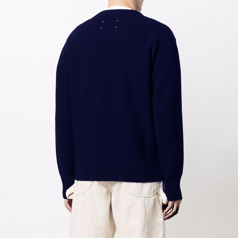 Men's Modal Crewneck Knit Sweater, 900G Heavyweight Relaxed Fit Knit, Thick and Durable, Casual Pullover