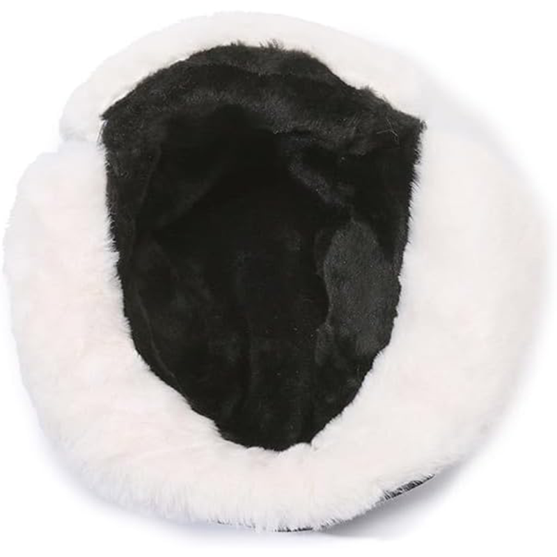 Men's Winter Deer Velvet Trapper Hat, Windproof Cold Weather Ear Flap Fur-Lined Cap, Outdoor Winter Cap
