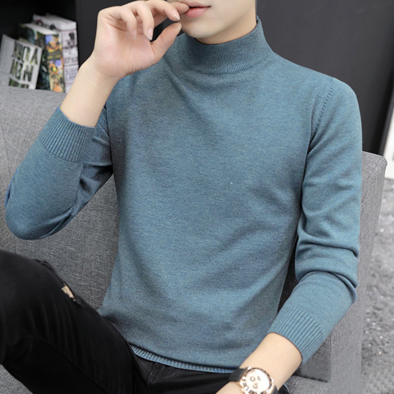Men's Fall And Winter Performance Thermal Turtleneck Knit Sweater, Anti-Pilling Winter Pullover
