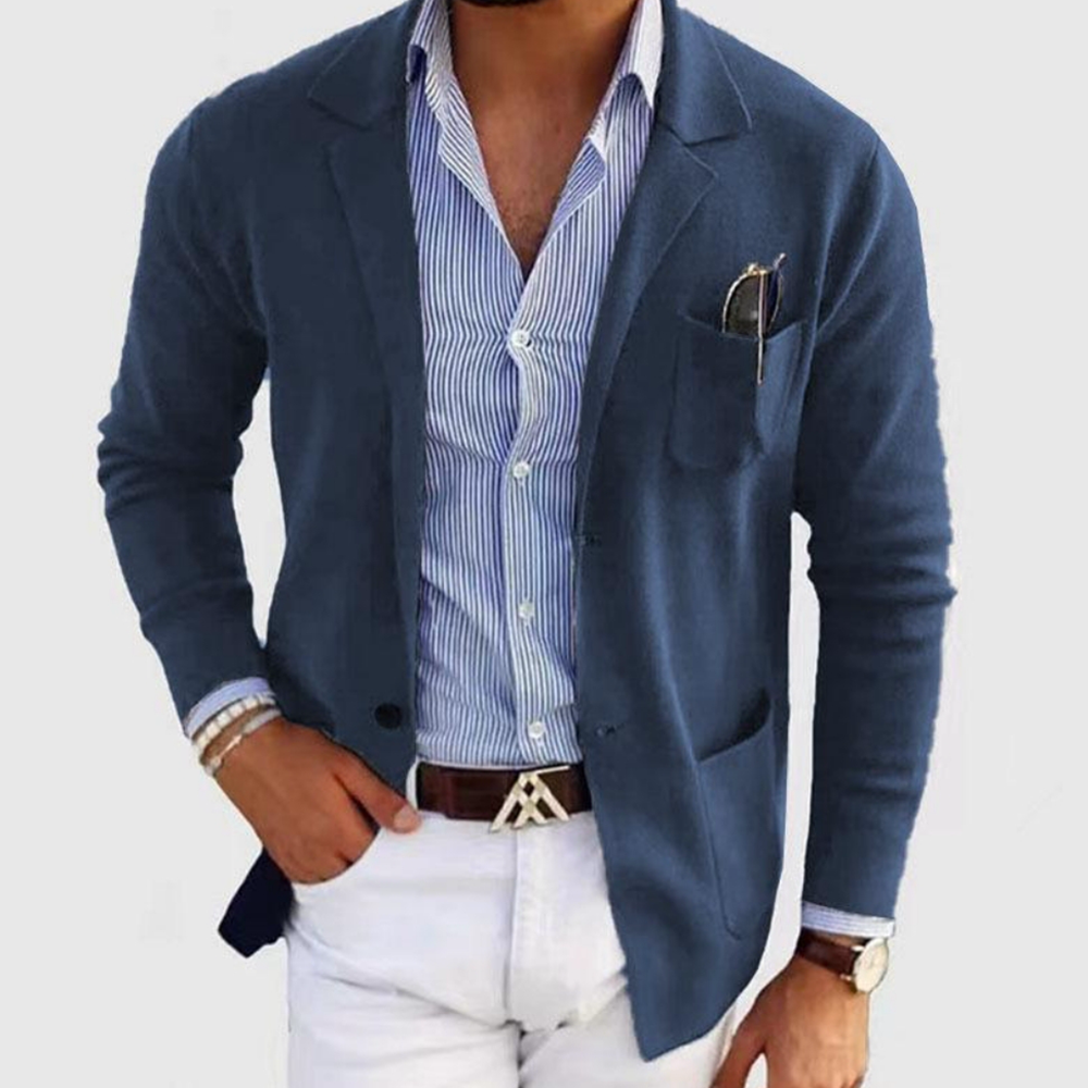 Men’s Casual Notch Lapel Single-breasted Slim-fit Blazer