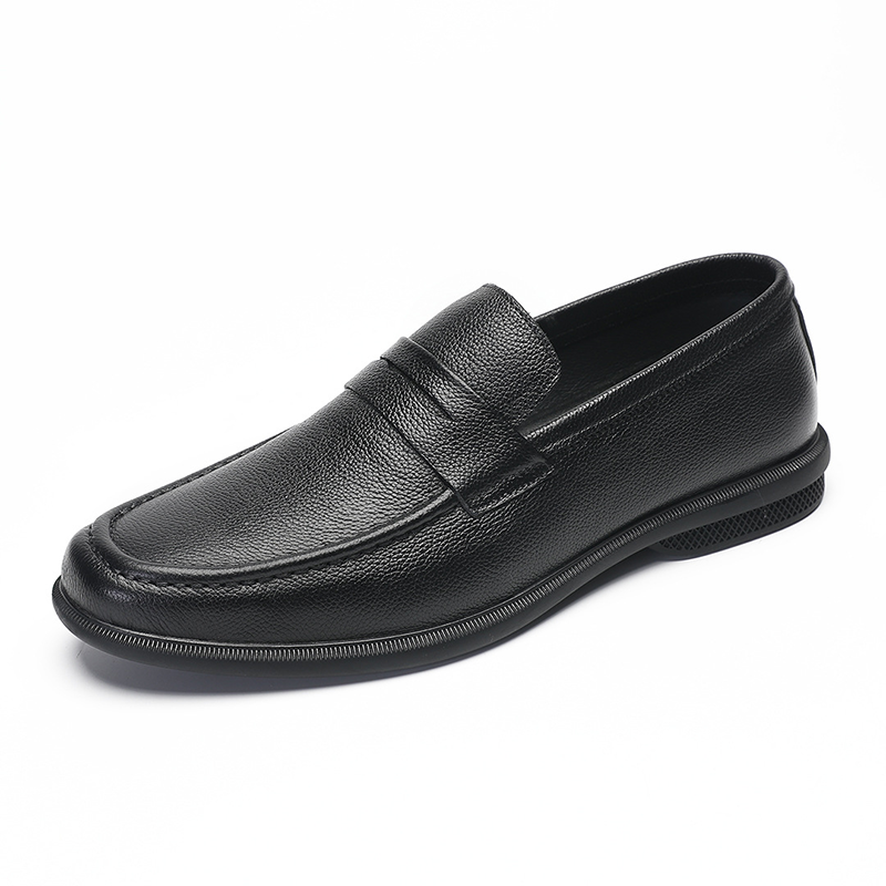 Men's Cowhide Leather Comfort Loafers, Soft Sole Breathable Slip-On Loafers, Driving Shoes, Business Casual Slip-On Dress Shoes
