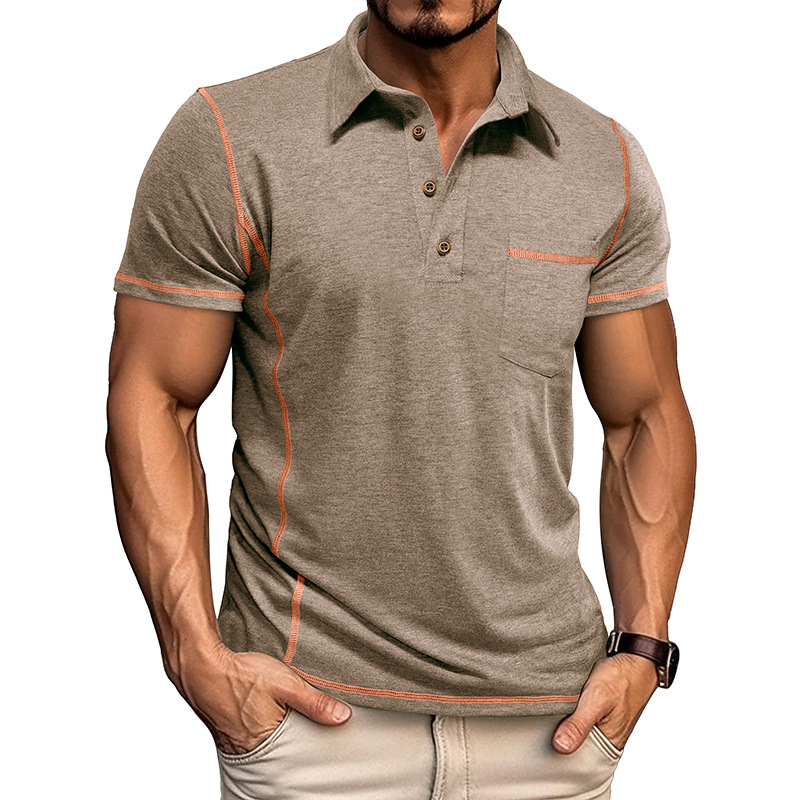 Vintage Comfortable Henley Shirt POLO Shirt New Lapel T-Shirt Casual Vintage Fashion
