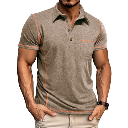 Vintage Comfortable Henley Shirt POLO Shirt New Lapel T-Shirt Casual Vintage Fashion