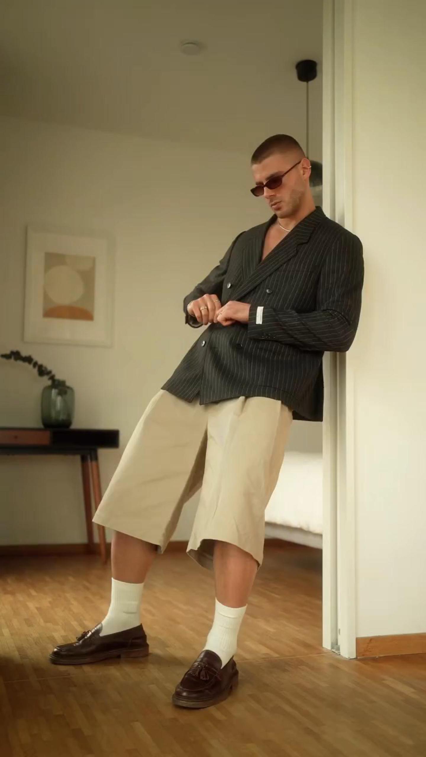 Men's Summer Casual Fashion Loose Cropped Trousers