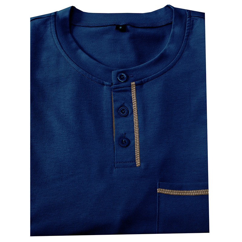 Men's Short Sleeve Classic Henley Is Versatile, Comfortable And Durable