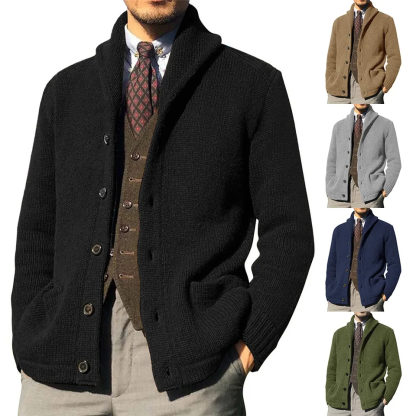 Jacket Men Thick Knitted