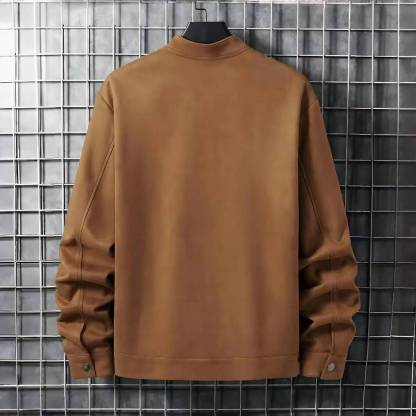 Large Size Men's Fashion Zipper Suede Jacket