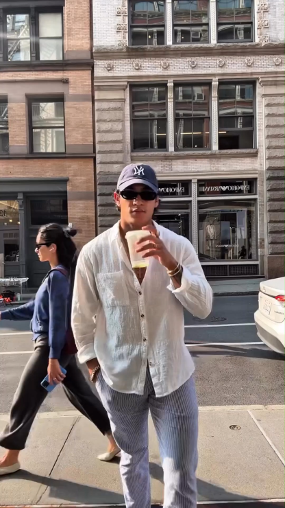 Men's Skin-Friendly Breathable Loose Long-Sleeved Thin Sun-Proof Work Shirt Linen