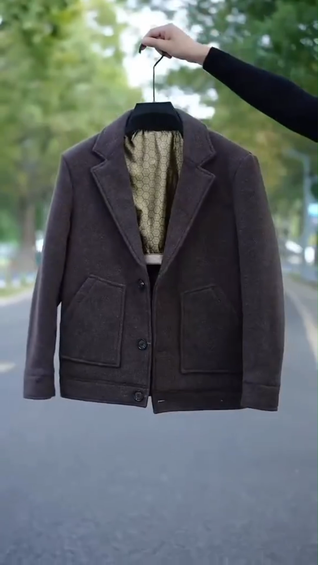 New Men's Short Down Blazer Jacket, Premium White Duck Down Coat with Notch Lapel, Business Casual and Dress Winter Coat