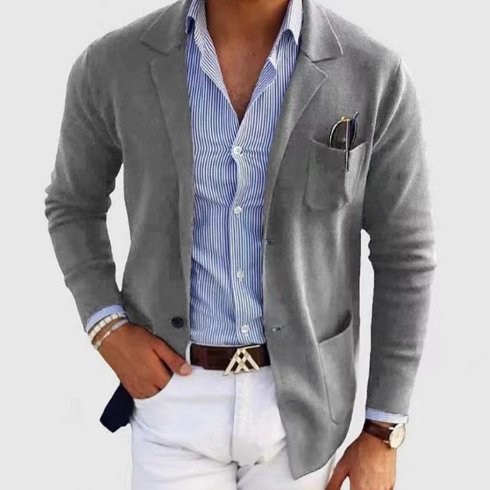 Men’s Casual Notch Lapel Single-breasted Slim-fit Blazer