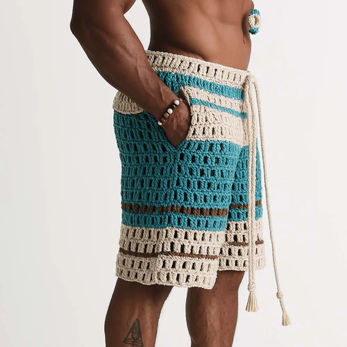 Men's Holiday Braided Beach Shorts