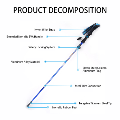 3-Section Collapsible Trekking Poles