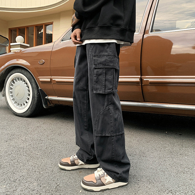 Men's Relaxed-Fit Casual Cargo Pants, Classic Workwear Tactical Pants with Multiple Pockets, Men's Everyday Essential Cargo Pants