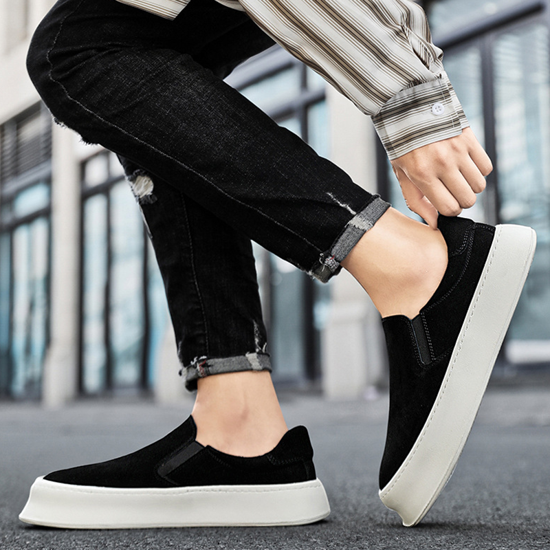 2025 Premium Suede Slip-On Loafers for Men, Men's Ultra-Light Slip-On Sneakers, Casual Suede Driving Shoes for Men, Lightweight Minimalist Comfort Shoes