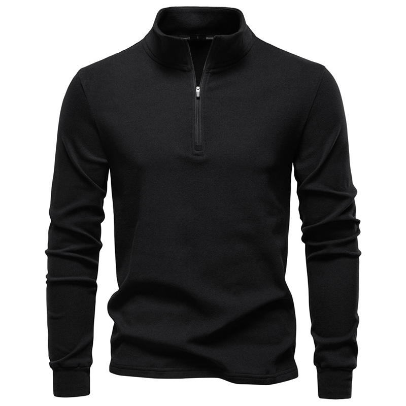 2025 New Autumn and Winter Turtleneck Pullover, Men's Slim Fit Warm Half-Zip Sweatshirt, Autumn and Winter Warm Long-Sleeved Bottoming Shirt