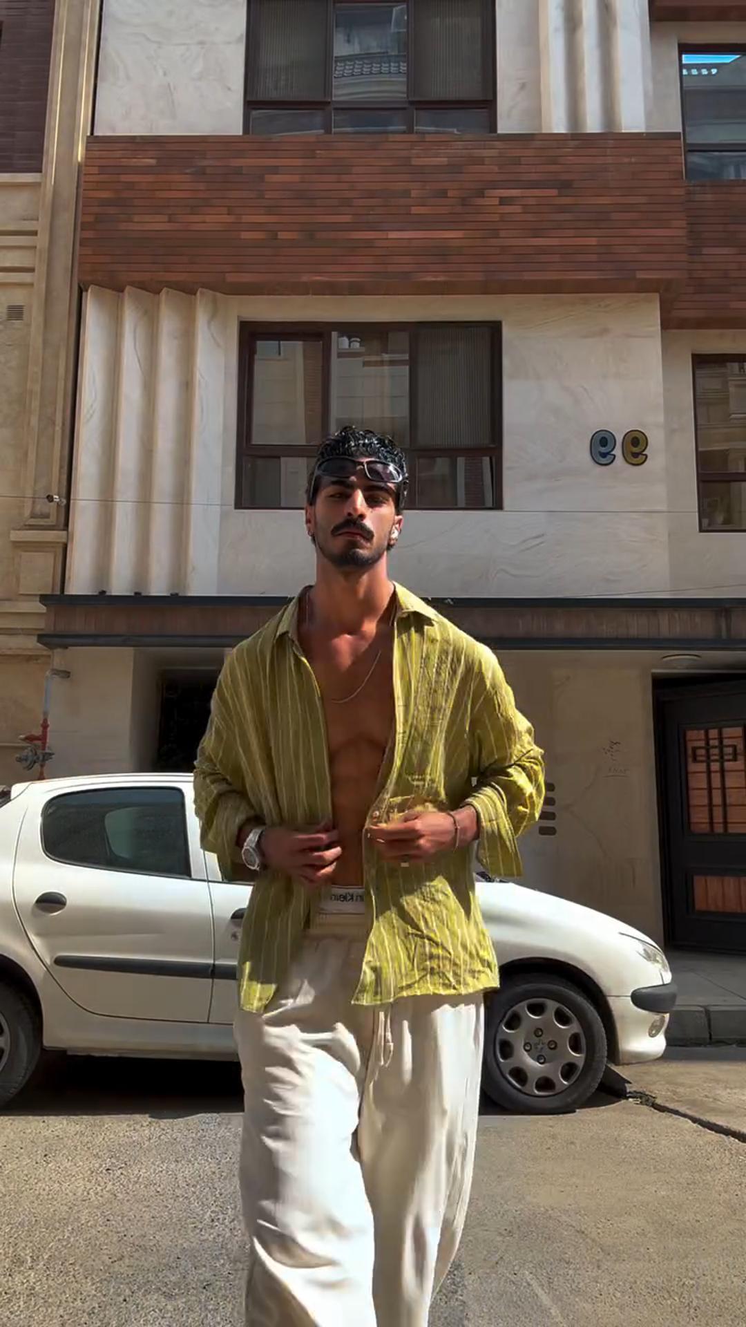 Men's Striped Long-Sleeved Shirt, Light And Thin Design, Loose And Versatile Top