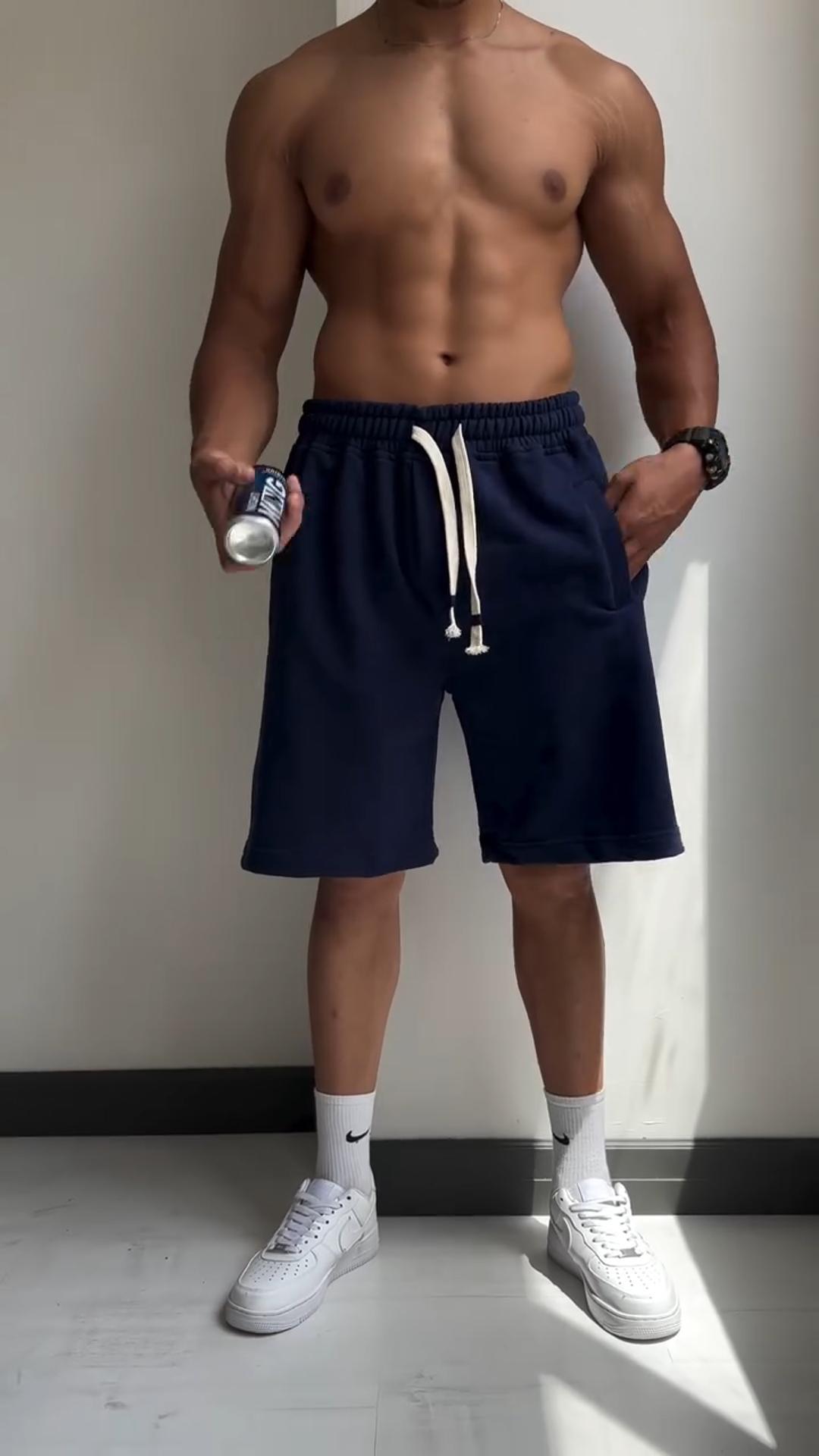 Heavy Hemmed Summer Cotton Casual Sports Shorts