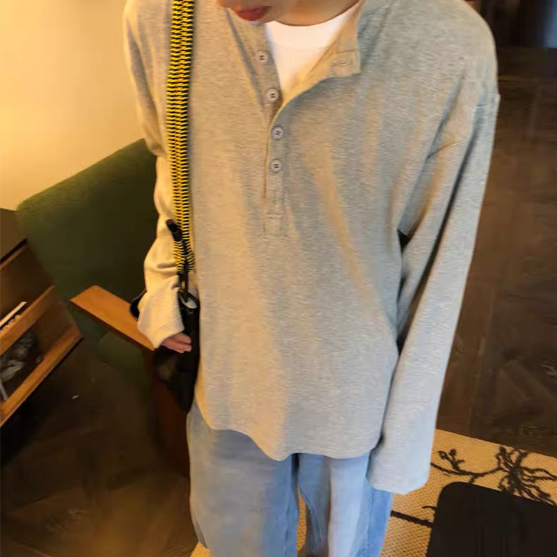 Men's Henley Neck Long Sleeve Shirt, Smooth and Soft Cotton Blend Tee, Casual & Layering Essential