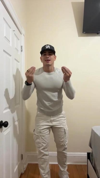 Men's White Slim Fit Cargo Trousers