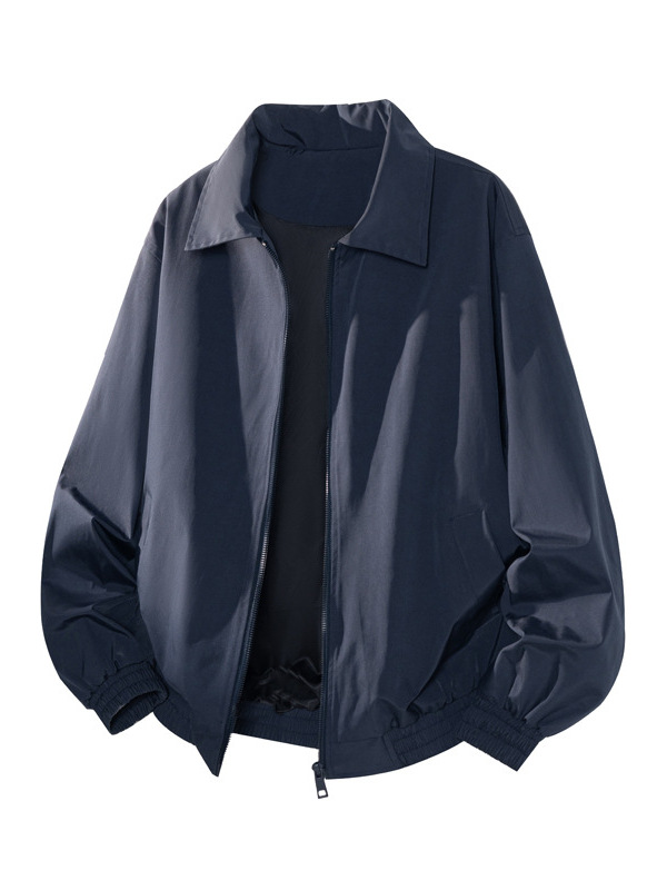 Men's Short Flight Jacket | American Vintage Spring Trendy All-Match Collared Coat, Casual Rebel Style