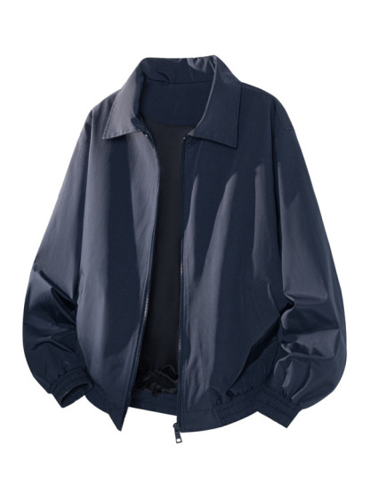 Men's Short Flight Jacket | American Vintage Spring Trendy All-Match Collared Coat, Casual Rebel Style