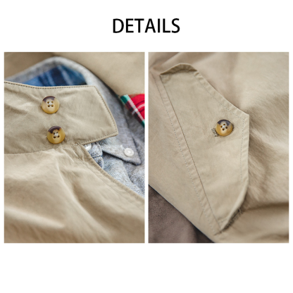 Men's Harrington Style Jacket, Classic American Workwear Jacket, Cotton Blend Windbreaker, Casual Workwear Fall Winter Coat