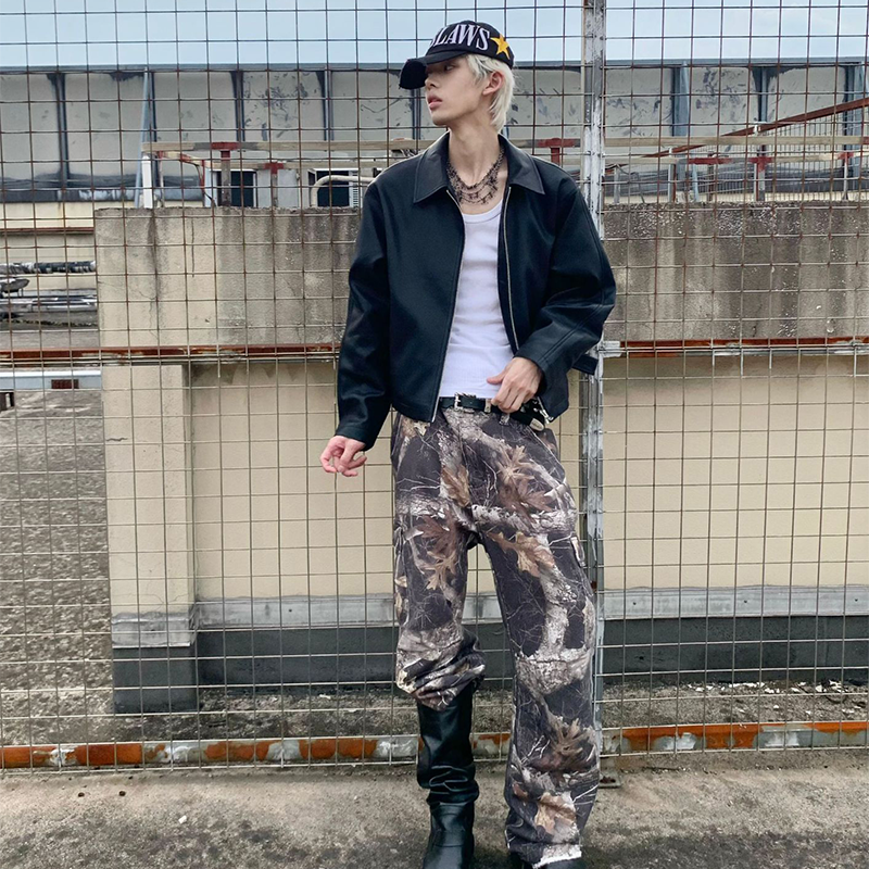 Men's New Textured Leather Jacket, Short Padded Coat with Minimalist Design, Old Money Style Winter Jacket, Cleanfit Style Outfit