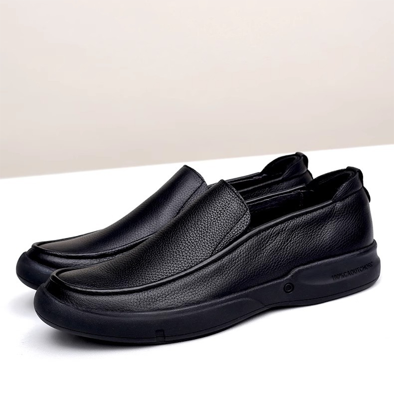 Men's Cowhide Leather Loafers, Breathable & Slip-Resistant Business Casual Loafers, Slip-On Leather Dress Shoes, Moccasin Driving Shoes, Comfort and Versatile for Driving & Travel