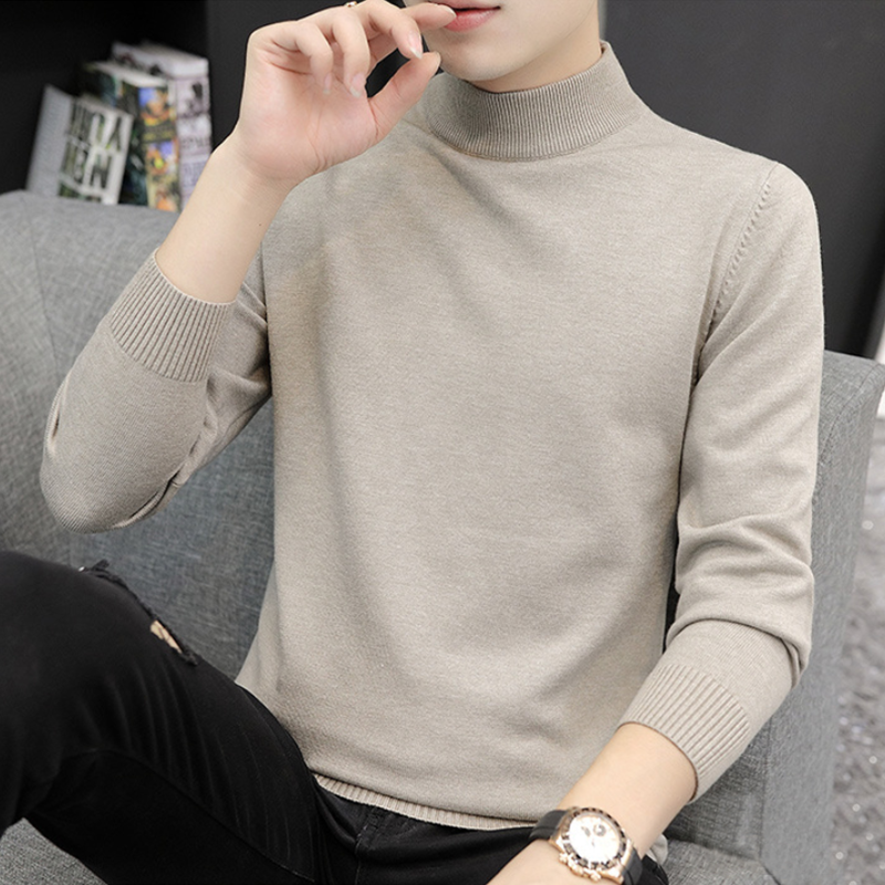 Men's Fall And Winter Performance Thermal Turtleneck Knit Sweater, Anti-Pilling Winter Pullover