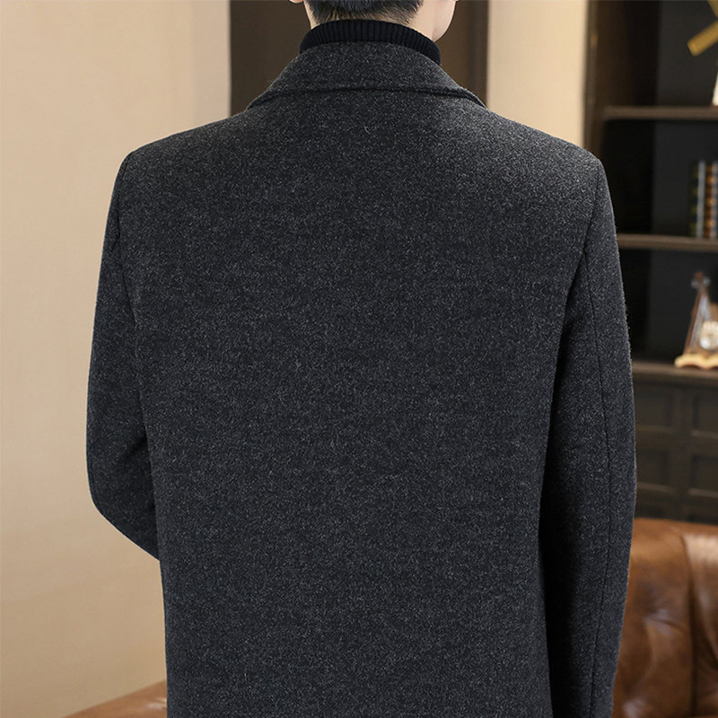 New Men's Short Down Blazer Jacket, Premium White Duck Down Coat with Notch Lapel, Business Casual and Dress Winter Coat