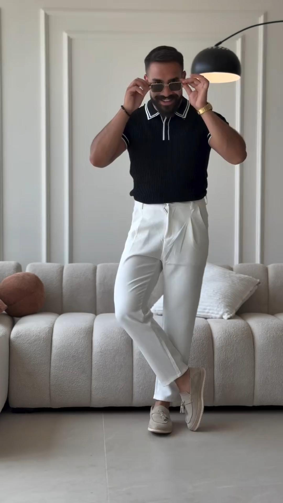 Men's Summer Casual All-Match Contrast Color Short-Sleeved Polo Shirt