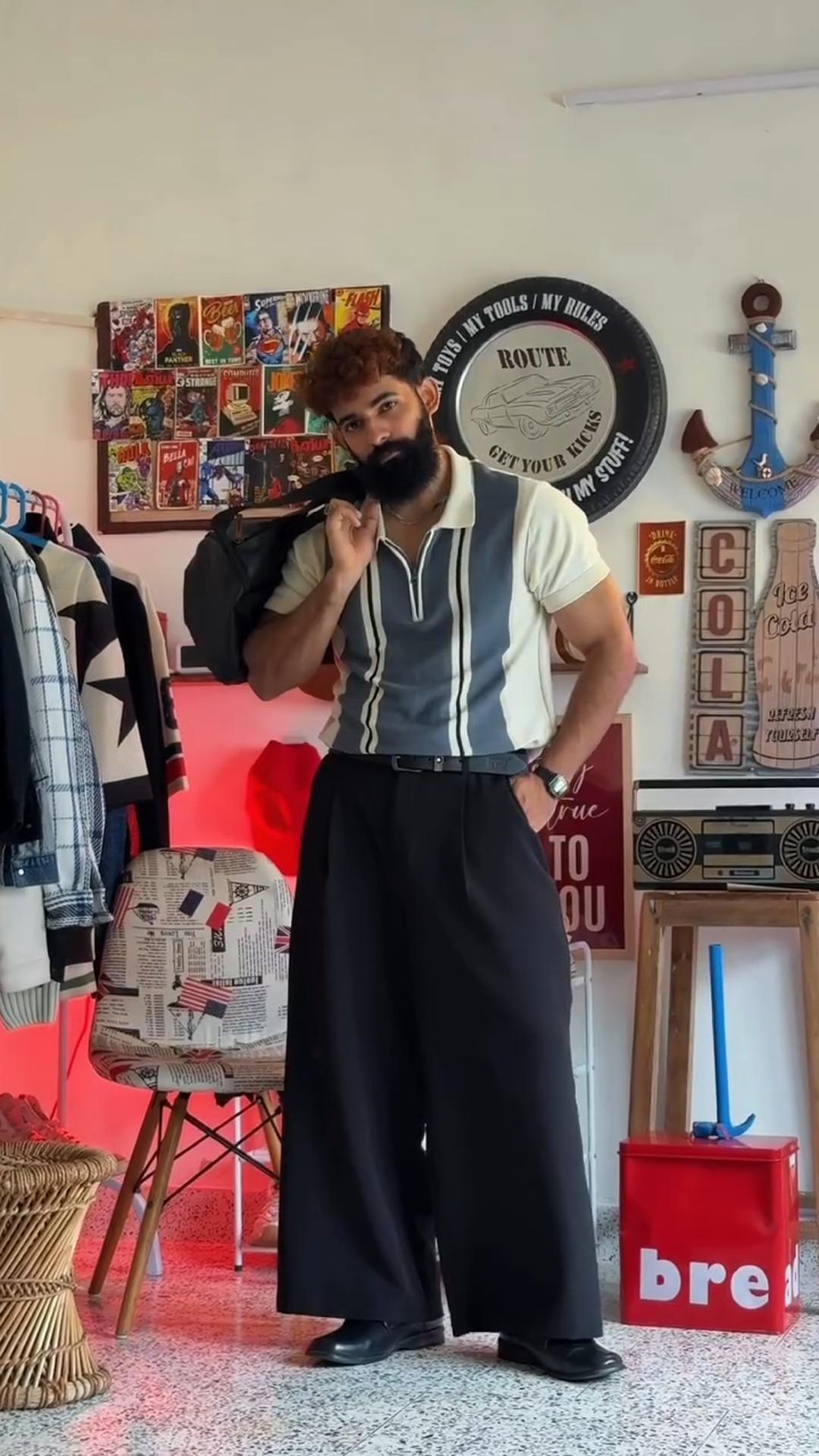 Men's Polo Shirt Men's Casual Short Sleeve Lapel T-Shirt Zipper Polo