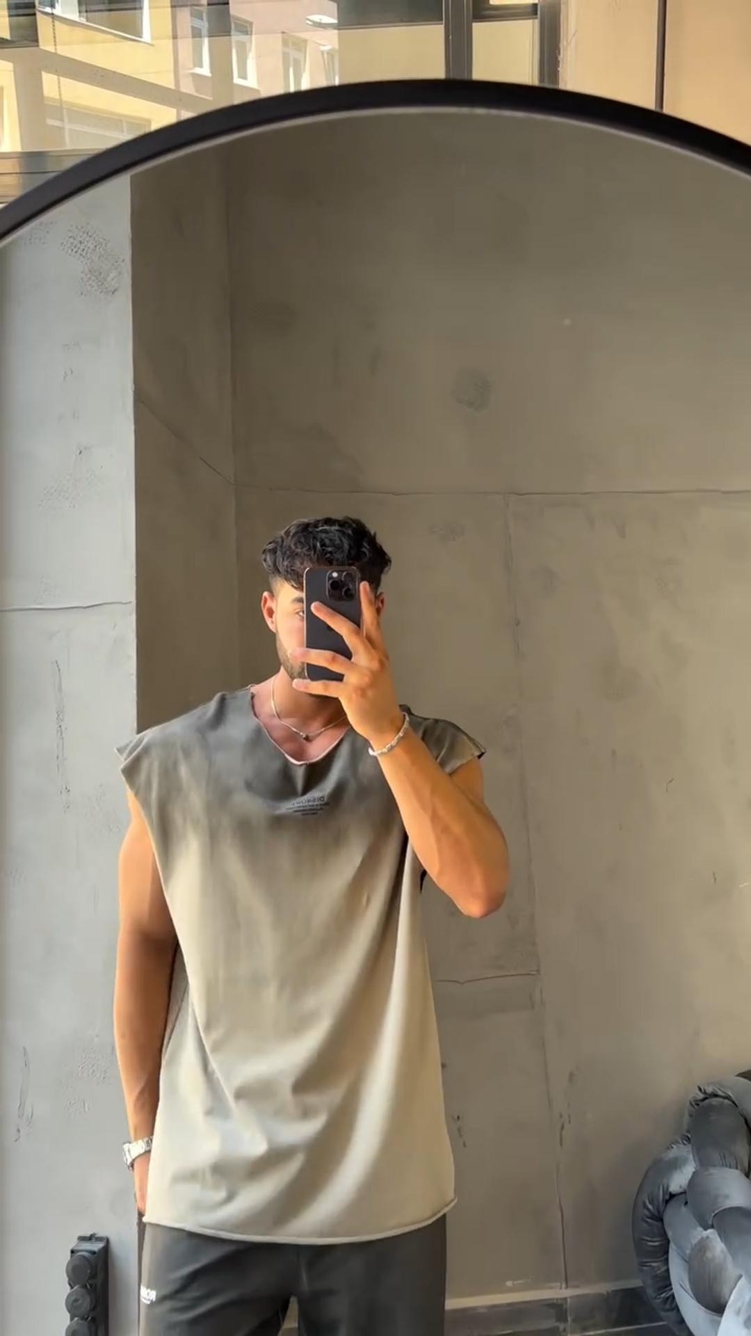 Summer Men's Gradient Color Design Loose Casual Sleeveless Vest