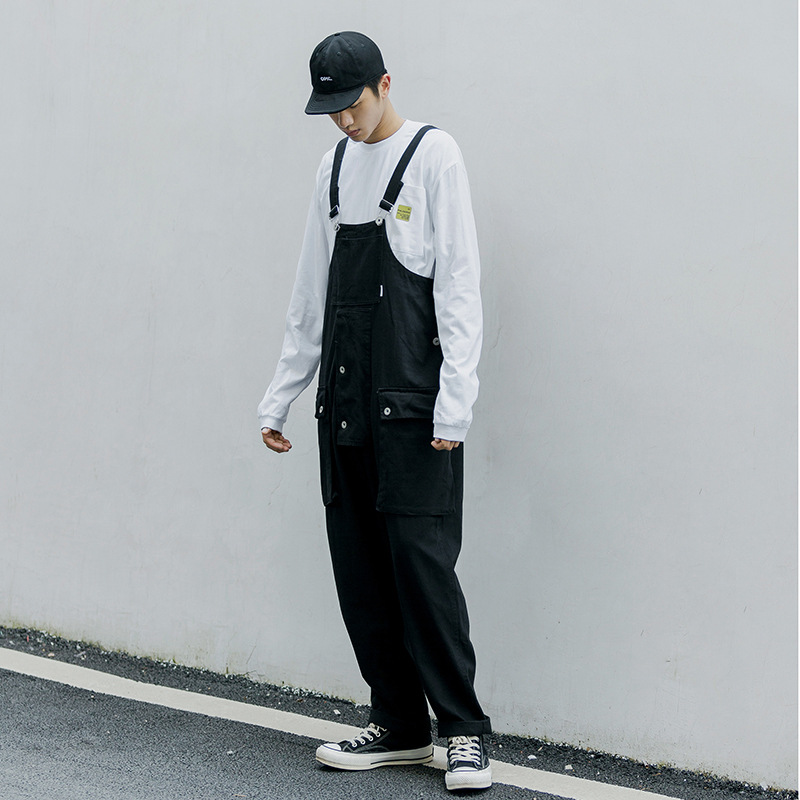 Men's Heavyweight American Casual Vintage Overalls - 840gsm Cotton Workwear Bib, Amekaji Vintage Utility Jumpsuit