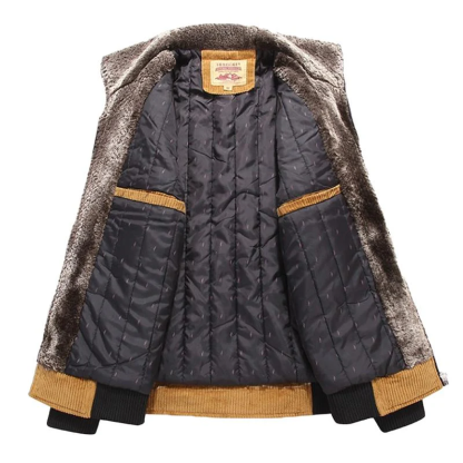 Men's Corduroy Warm Stand Collar Casual Cotton Jacket