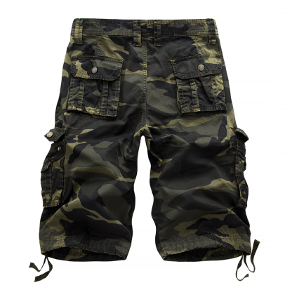 Men's Outdoor Camouflage Cargo Shorts,Beach Casual Shorts With Pockets