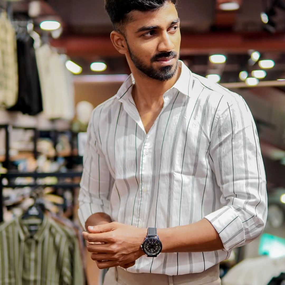 Men's Loose Striped Shirt, Casual And Versatile, Cool And Breathable, Soft And Skin-Friendly Fabric, Suitable For Summer