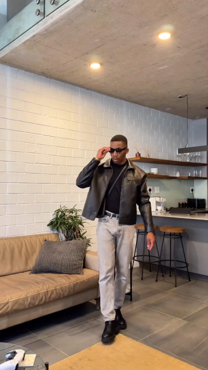 American Retro Loose Leather Jacket