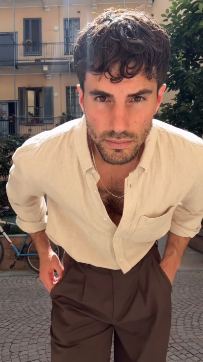 2025 Autumn New Men's Retro Casual Pants, Loose Straight Casual Pants, Smooth Drape Suit Trousers, All-match For Daily and Business Wear 