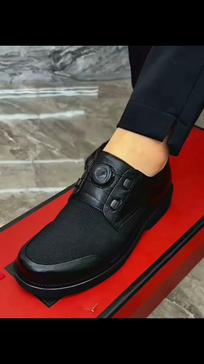 Men's Leather Loafers, Slip On Casual Shoes With Twist Lock, Lightweight Driving Shoes, Anti-Odor Slip On Casual Dress Shoes, Loafers for Travel