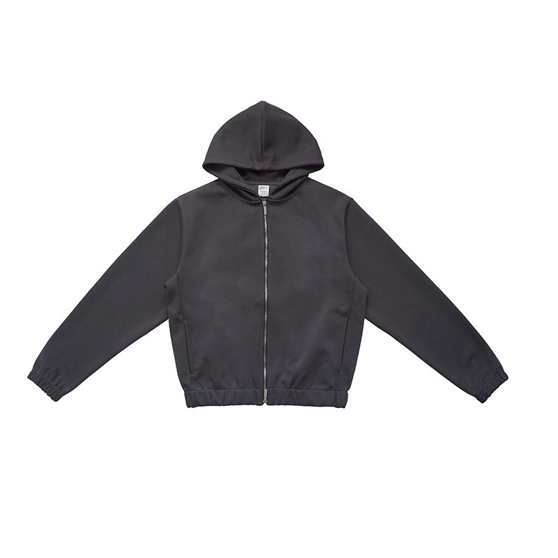 Unisex Oversized Zip-Up Sweatshirt – Double-Sided Air Layer Tech Fabric, Space Cotton Hoodie for Autumn Winter