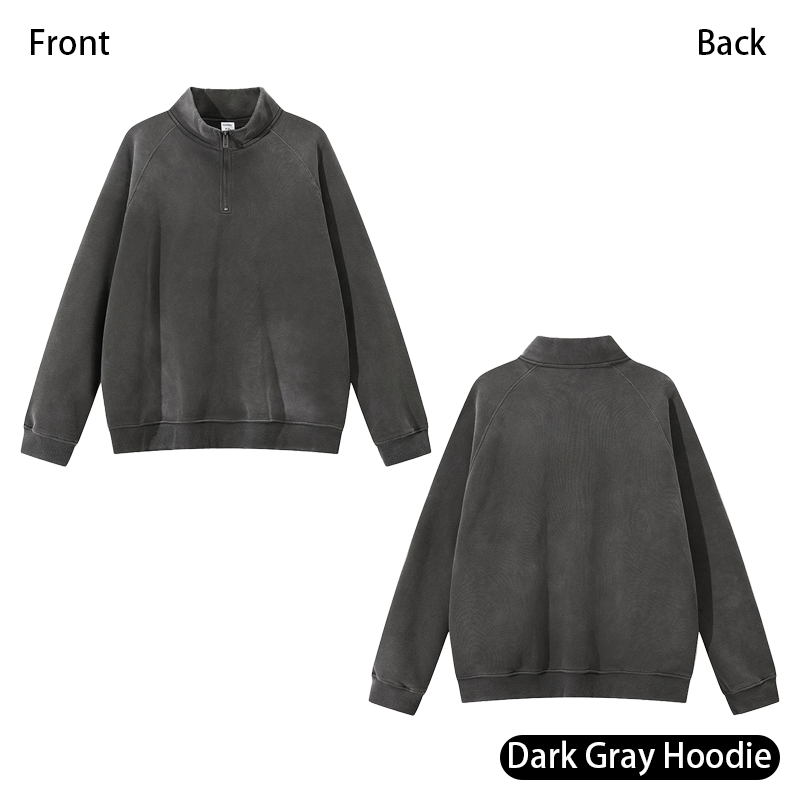 Retro Heavyweight Casual Sports Suit, 420GSM Vintage Zipper Hoodie and Sweatpants, Washed and Distressed Unisex Sportswear, Warm and Comfortable for Transitional Seasons