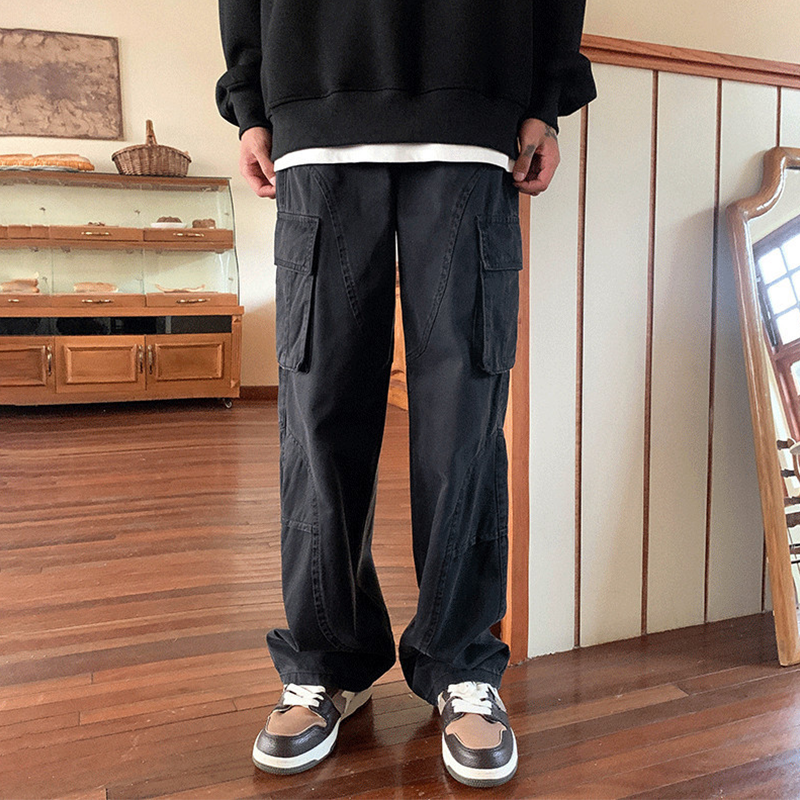 Men's Relaxed-Fit Casual Cargo Pants, Classic Workwear Tactical Pants with Multiple Pockets, Men's Everyday Essential Cargo Pants