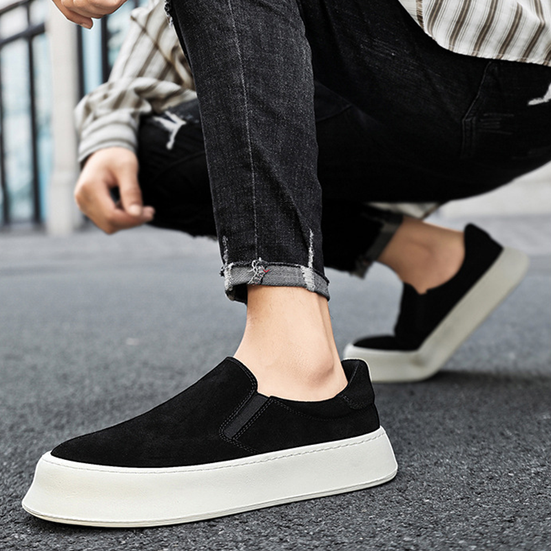 2025 Premium Suede Slip-On Loafers for Men, Men's Ultra-Light Slip-On Sneakers, Casual Suede Driving Shoes for Men, Lightweight Minimalist Comfort Shoes