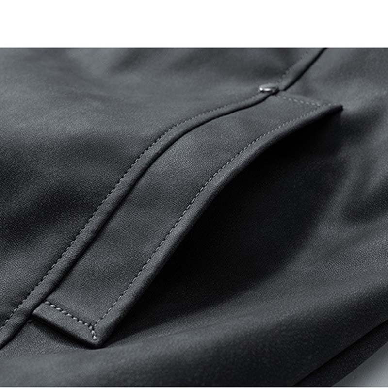 Men's Retro American Style PU Leather Jacket – Trendy Casual Flight Bomber Jacket for Spring & Fall, Stylish Short Biker Jacket