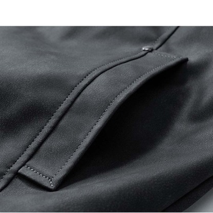 Men's Retro American Style PU Leather Jacket – Trendy Casual Flight Bomber Jacket for Spring & Fall, Stylish Short Biker Jacket